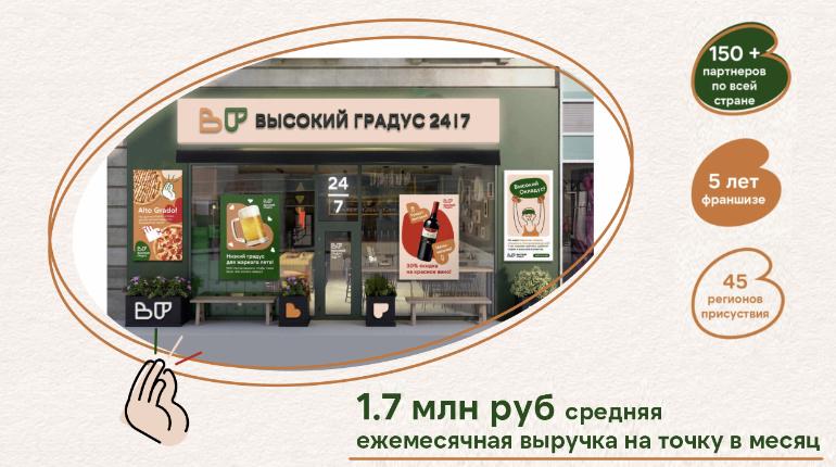 Франшиза ВЫСОКИЙ ГРАДУС & FOOD 24/7 2